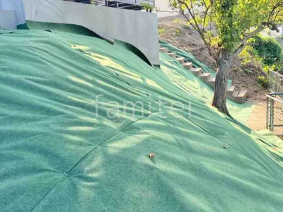 防草シート敷き