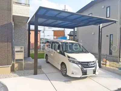 カーポート２台(ワイド) ツイン YKKAP エフルージュ FIRST フラット屋根