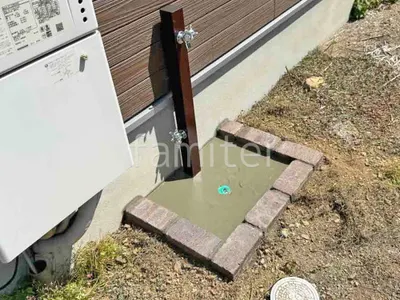 立水栓 ユニソン スプレスタンド60ソリッド 蛇口2個