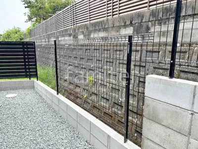 スチールメッシュ フェンス YKKAP イーネット3F型 スチール柱 境界・メッシュ