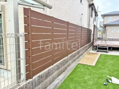 人工木・樹脂 フェンス（木調） F＆F マイティウッド ベーシック極 目隠し 木調・ラティス 樹脂