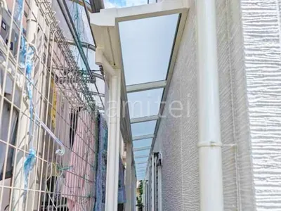 １階テラス屋根 連棟 （雨除け） YKKAP ソラリアF フラット屋根 スタンダード 壁付