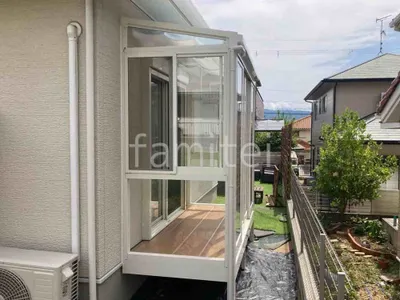 引き戸 樹脂デッキ サンルーム（テラス囲い） YKKAP ソラリアF フラット屋根