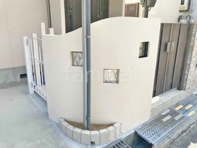 門袖 塗り壁 タカショー ジョリパット塗装