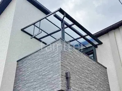 ２階ベランダ屋根  YKKAP ソラリアF フラット屋根 スタンダード 壁付