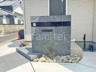 門柱 壁タイル貼り ニッタイ ミューラル 郵便受けポスト YKKAP エクステリアポストG3型