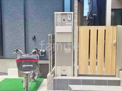 宅配ボックス門柱 （機能門柱 ） YKKAP 木製調 ルシアスポストユニットKA01型 