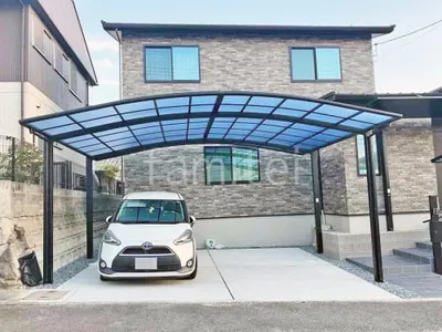 カーポート２台(ワイド) ツイン LIXIL ネスカＲ アール屋根