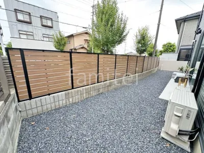 アルミ形材 フェンス LIXIL 木製調AB YS3型 横スリット3 目隠し 木調・ラティス