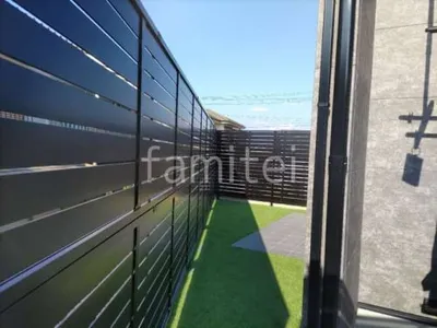 アルミ形材 フェンス LIXIL AB YS3型 横スリット3 2段柱 60角 目隠し