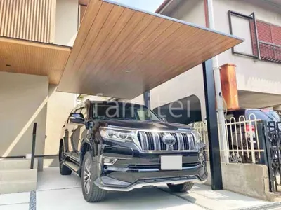 カーポート１台 （単棟） LIXIL 木製調 カーポートSC フラット屋根 吊り下げ屋根