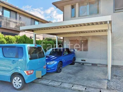 カーポート２台(ワイド) ツイン YKKAP ジーポートPro 積雪50cm対応 フラット屋根 折板屋根