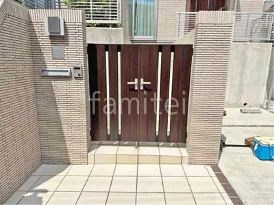 両開き 門扉 LIXIL 木製調AA TS1型 