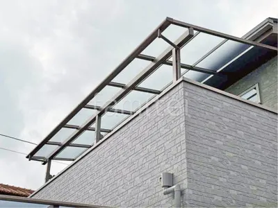 ２階ベランダ屋根 連棟  LIXIL スピーネF フラット屋根 スタンダード 壁付