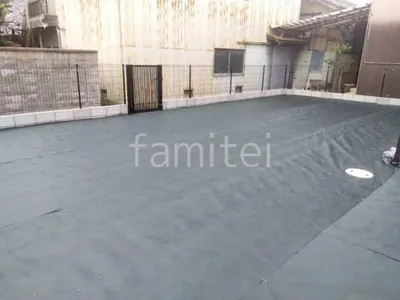 防草シート敷き