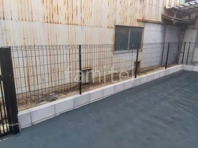 スチールメッシュ フェンス YKKAP イーネット3F型 スチール柱 境界・メッシュ ブロック塀 （化粧ブロック） 太陽エコブロックス 普通CB 