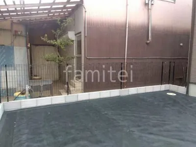 スチールメッシュ フェンス YKKAP イーネット3F型 スチール柱 境界・メッシュ ブロック塀 （化粧ブロック） 太陽エコブロックス 普通CB 