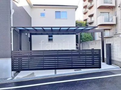 ２台ワイド 跳ね上げ門扉ゲート  LIXIL オーバードアS5型 