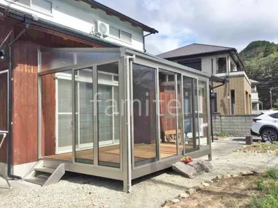 引き戸 樹脂デッキ サンルーム（テラス囲い） YKKAP ソラリアF フラット屋根