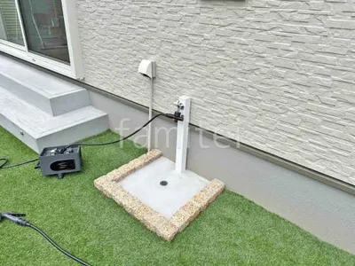 ピンコロ囲い水受け(パン) 土間モルタル仕上げ 洗い場