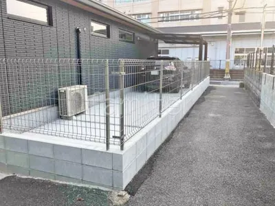 スチールメッシュ フェンス YKKAP イーネット A1F型 スチール柱 境界・メッシュ