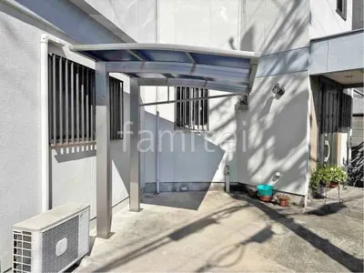 サイクルポート 自転車バイク屋根 YKKAP アリュースRE アール屋根 前下がり屋根