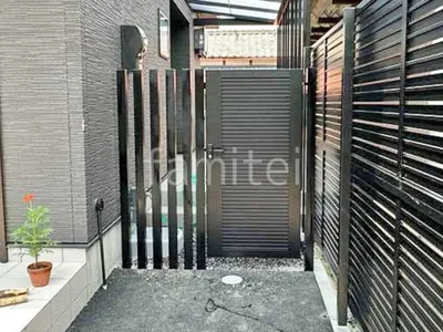 片開き 門扉 LIXIL AB YM1型 横目隠し 