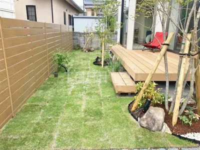 芝生張り 姫高麗芝