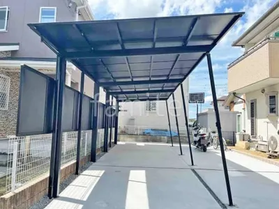 カーポート２台(縦) 連棟 LIXIL ネスカＦ フラット屋根