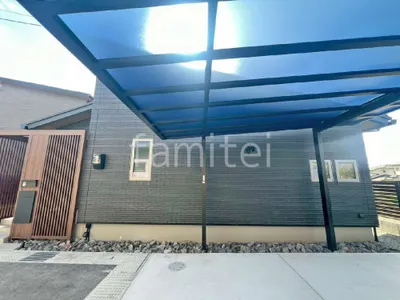 カーポート２台(ワイド) ツイン YKKAP エフルージュ FIRST フラット屋根