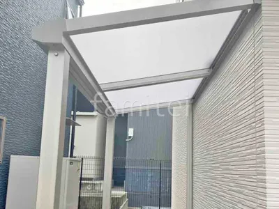 １階テラス屋根 （雨除け） YKKAP ソラリアF フラット屋根 スタンダード 壁付