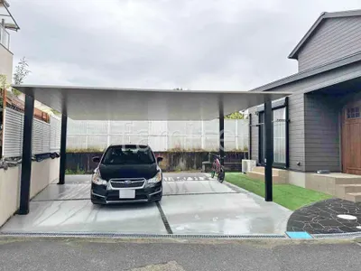 カーポート２台(ワイド) ツイン LIXIL カーポートSC フラット屋根 吊り下げ屋根