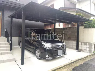 カーポート２台(ワイド) ツイン LIXIL ネスカＦ フラット屋根