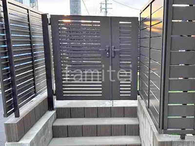 親子両開き 門扉 LIXIL AB YS1型 太横桟 