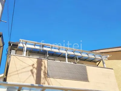 ２階ベランダ屋根 連棟  YKKAP ソラリアF 積雪50cm対応 フラット屋根 スタンダード 壁付