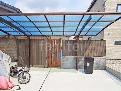 カーポート１台 （単棟） YKKAP アリュース アール屋根