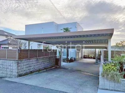 カーポート２台(ワイド) ツイン YKKAP 木製調 ジーポートPro 積雪30cm対応 フラット屋根 折板屋根