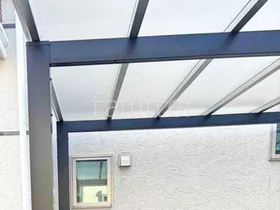 カーポート２台(ワイド) ツイン 三協アルミ スカイリード 奥行勾配 両側支持 フラット屋根