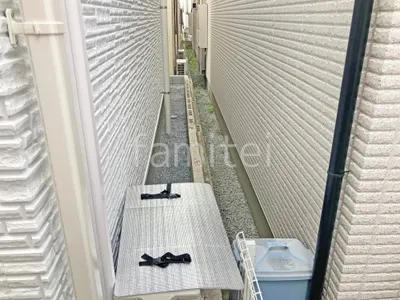 犬走り 防犯砂利敷き バラス砕石 防草シート加工