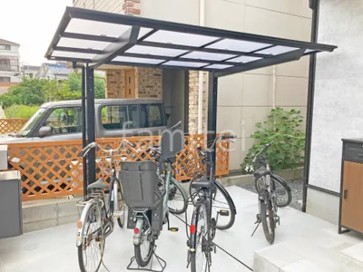 サイクルポート 自転車バイク屋根 LIXIL ネスカF ミニ フラット屋根
