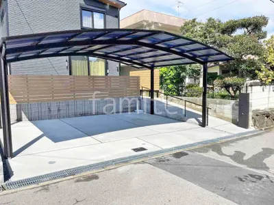 カーポート３台 （横ワイド トリプル） YKKAP アリュース アール屋根