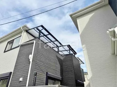 ２階ベランダ屋根  YKKAP ソラリアF フラット屋根 スタンダード 壁付