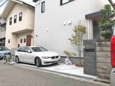 新築シンプル オープン外構