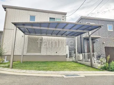 カーポート２台(ワイド) ツイン LIXIL フーゴF 変形地対応 フラット屋根