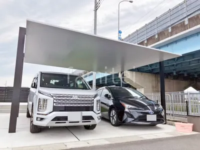 カーポート２台(ワイド) ツイン LIXIL カーポートSC フラット屋根 吊り下げ屋根