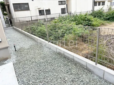 スチールメッシュ フェンス YKKAP イーネット3F型 スチール柱 境界・メッシュ ブロック塀 （化粧ブロック） 太陽エコブロックス 普通CB 