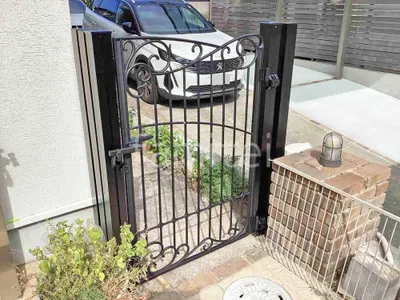 片開き 門扉 三協アルミ キャスリート8型 