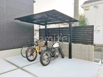 サイクルポート 自転車バイク屋根 LIXIL ネスカF ミニ フラット屋根