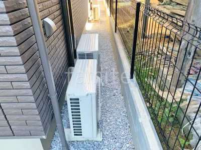 犬走り 防犯砂利敷き バラス砕石 防草シート加工