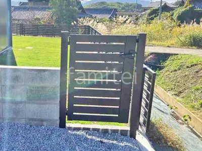 片開き 門扉 YKKAP シンプレオYS2型 横スリット 